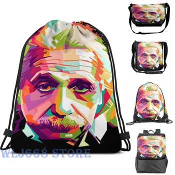 

Funny graphic print shoulder Bags women Albert Einstein Genius Space Cosmos Galaxy Universe Single shoulder backpack travel men