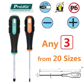 

Pro'skit 3pcs Magnetic Slotted Philips Screwdriver Precision Flat Cross Screw Driver Set Screw Tools choose any 3 from 20 sizes