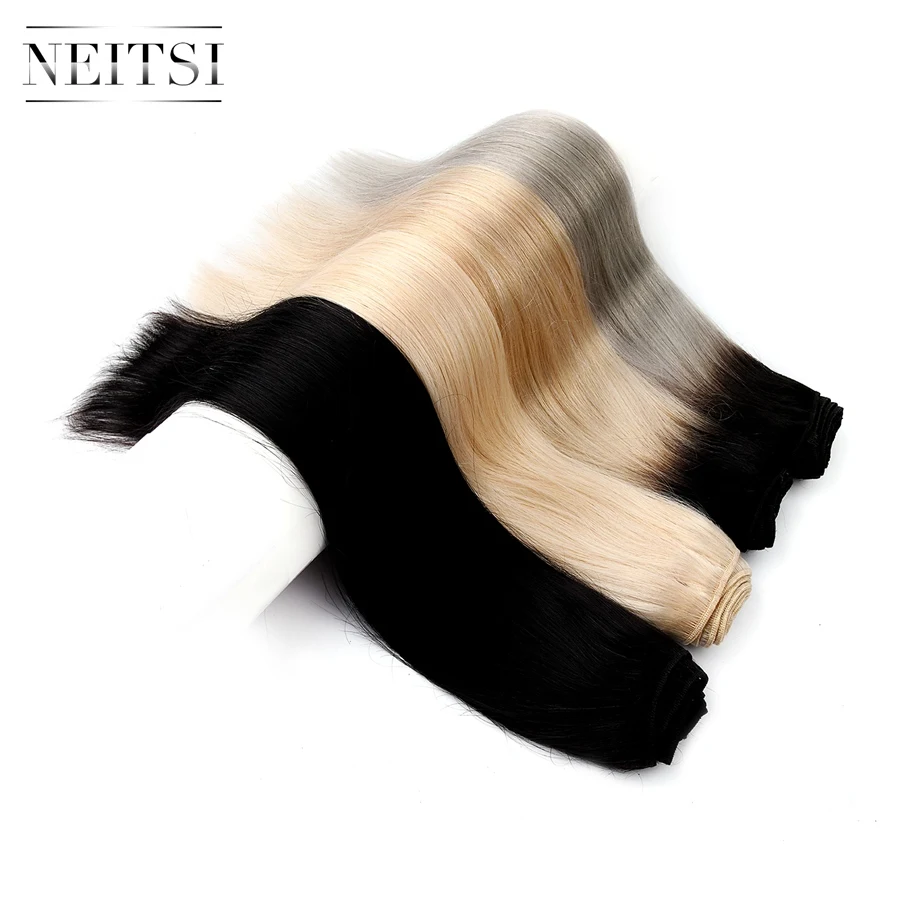 Neitsi человеческие волосы уток для наращивания прямые человеческие волосы переплетения пучки 100 г/шт