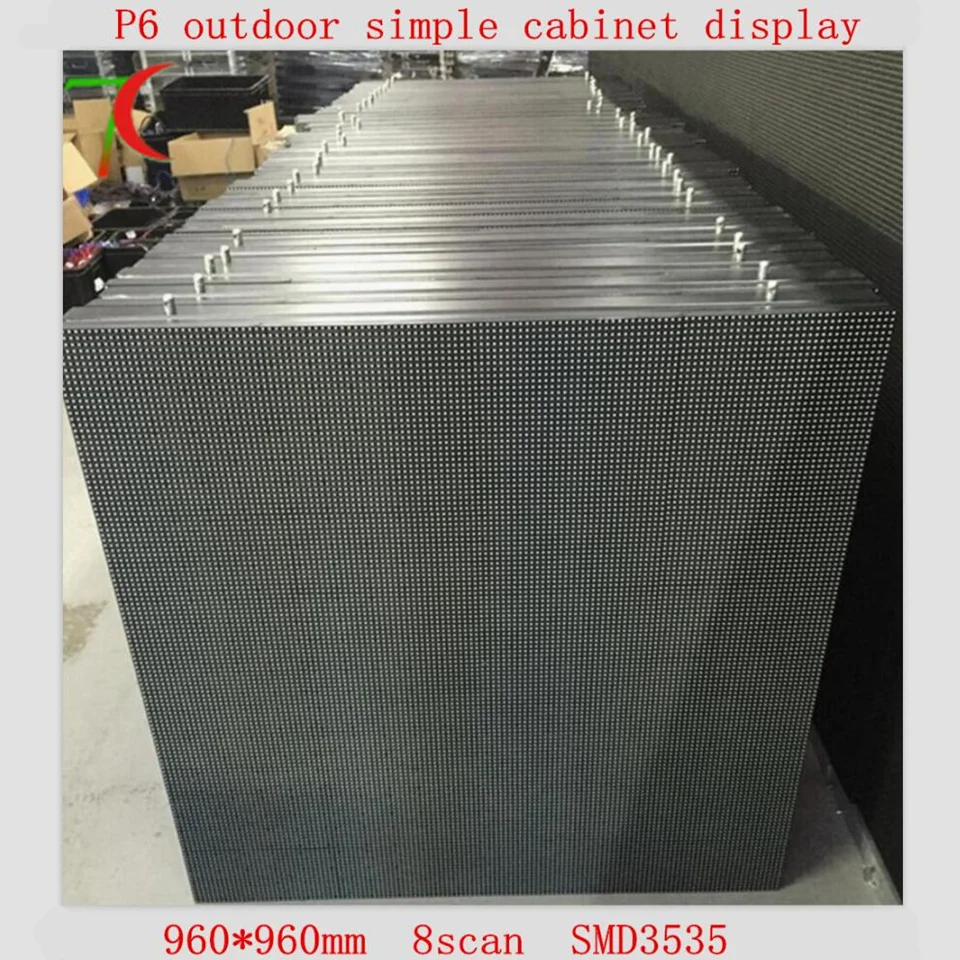 

960*960mm P6 SMD3535 simple cabinet led screen use for outdoor high clear video wall