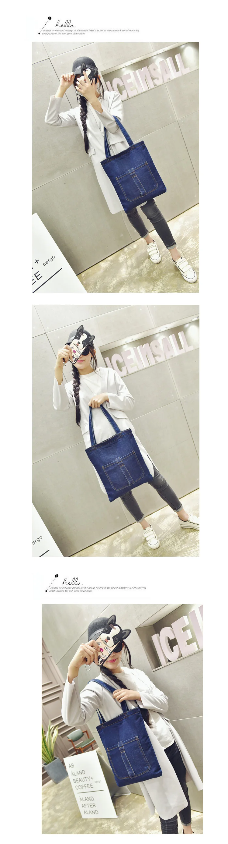 ew Fashion women's messenger bags famous brand handbag denim jeans lady shoulder bag clutches diagonal mochila Casual tote (3)