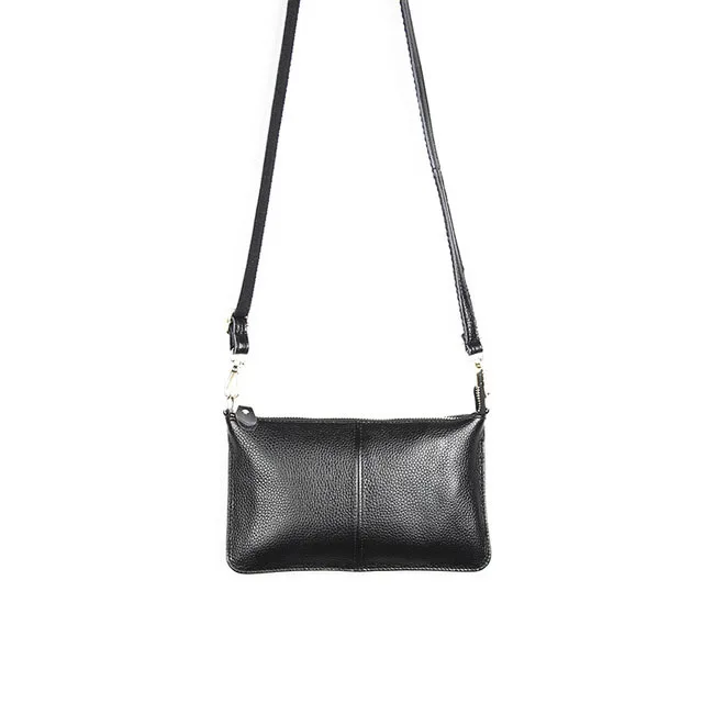 

New First Layer Cowhide Leather Ultra-thin Lychee Pattern Europe and the United States Shoulder Messenger Bag