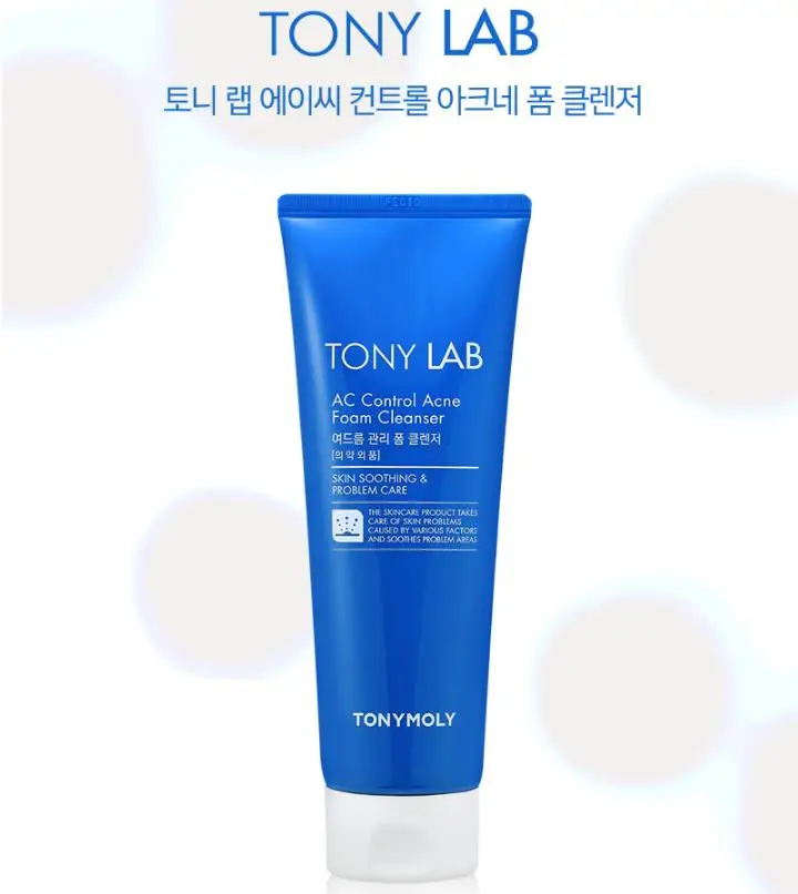 Tony Lab AC Управление Acne Пенка для умывания 150 мл умывания угорь увлажняющий отбеливание корейской косметики