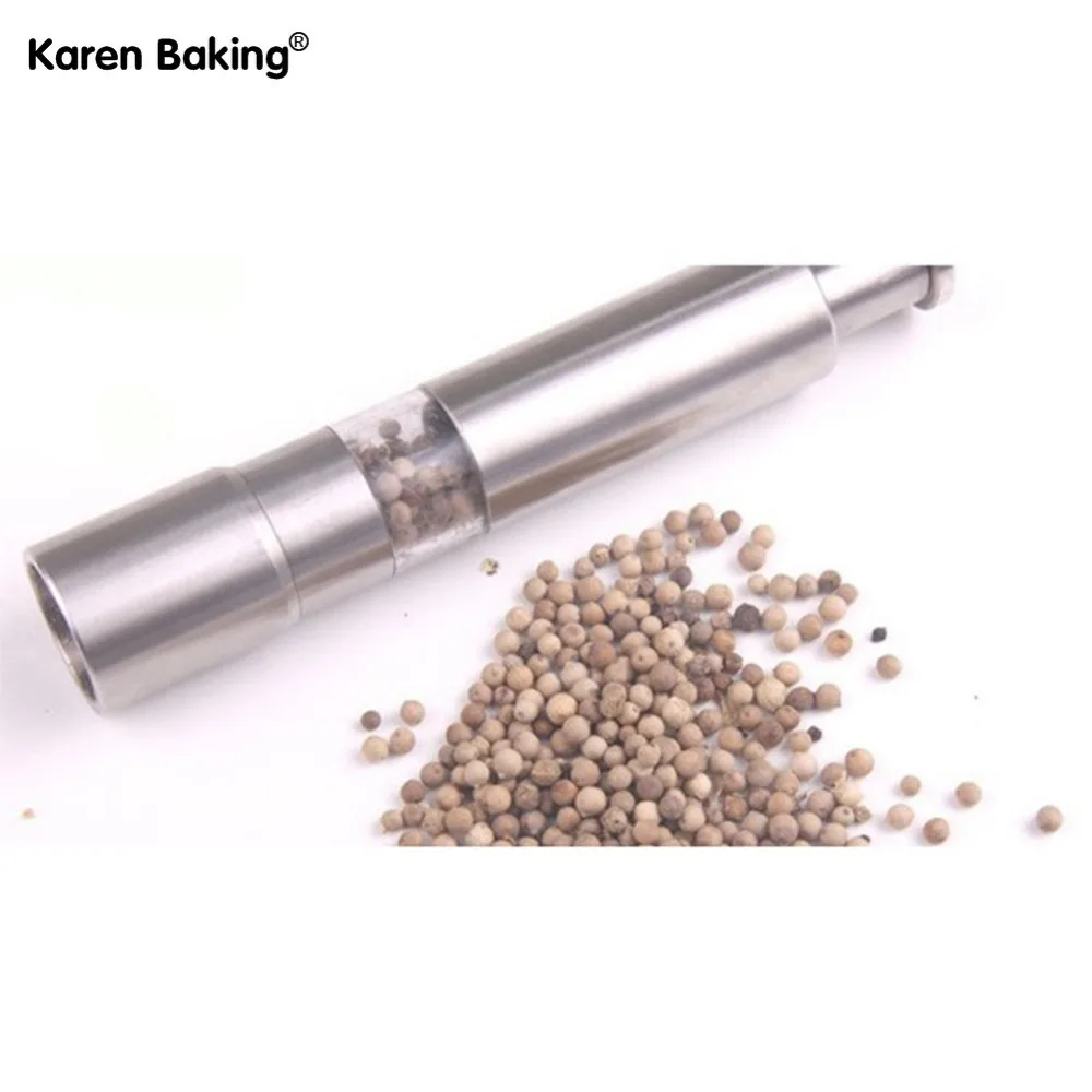 

Stainless Steel Pepper & Salt Herb Mill Grinder Gourmet Cooking Set Kitchen