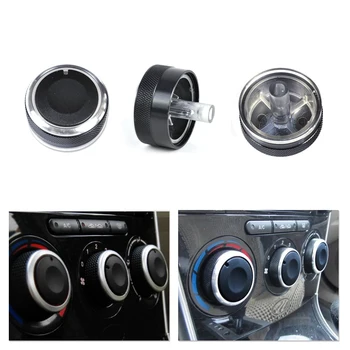 

DWCX 3Pcs car-styling Aluminum Alloy ABS Air Conditioning A/C Knobs Switch For Mazda6 Mazda 6 M6 2003 2004 2005 2006 2007 2008