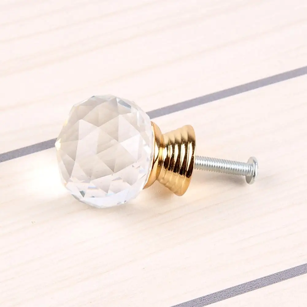 

Crystal Ball Door Knobs Zinc Alloy Golden Pull Handle for Cabinet Drawer Wardrobe Cupboard Kitchen Door