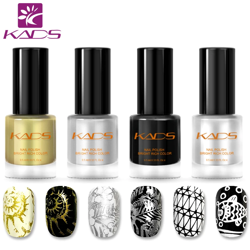 

KADS New Arrival Two In One Nail Polish and Stamping Polish 4PCS/SET 7 Optional Set Nail Stamping Manciure Art Lacquer
