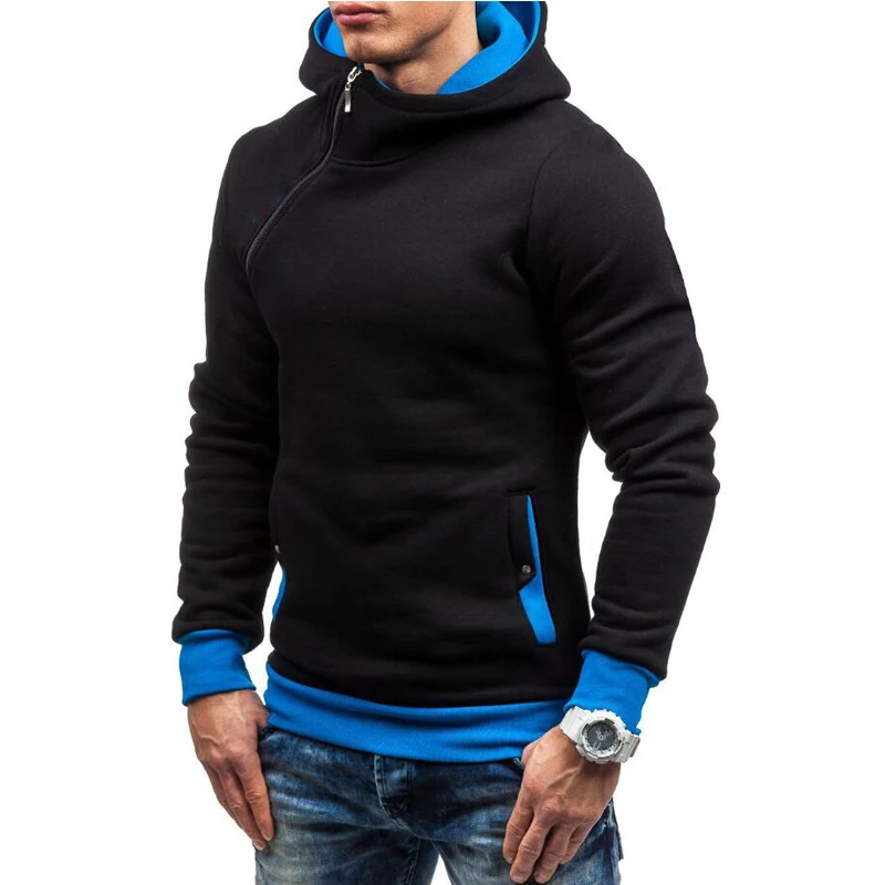 Bolubao для мужчин толстовки Толстовка весенние Брендовые однотонные цвет флисовый спортивный костюм хип хоп пуловер с косой молнией мужской