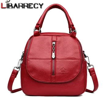 

Famous Brand Women's Backpack Small School Bag for Girls Casual backpack female High Quality Leather Shoulder Bag For Women 2018