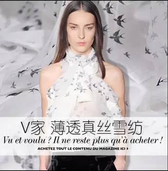 

New high-end luxury pure white silk chiffon top wedding fabric. Dress fabric is very beautiful DIY handmade sewing fabric