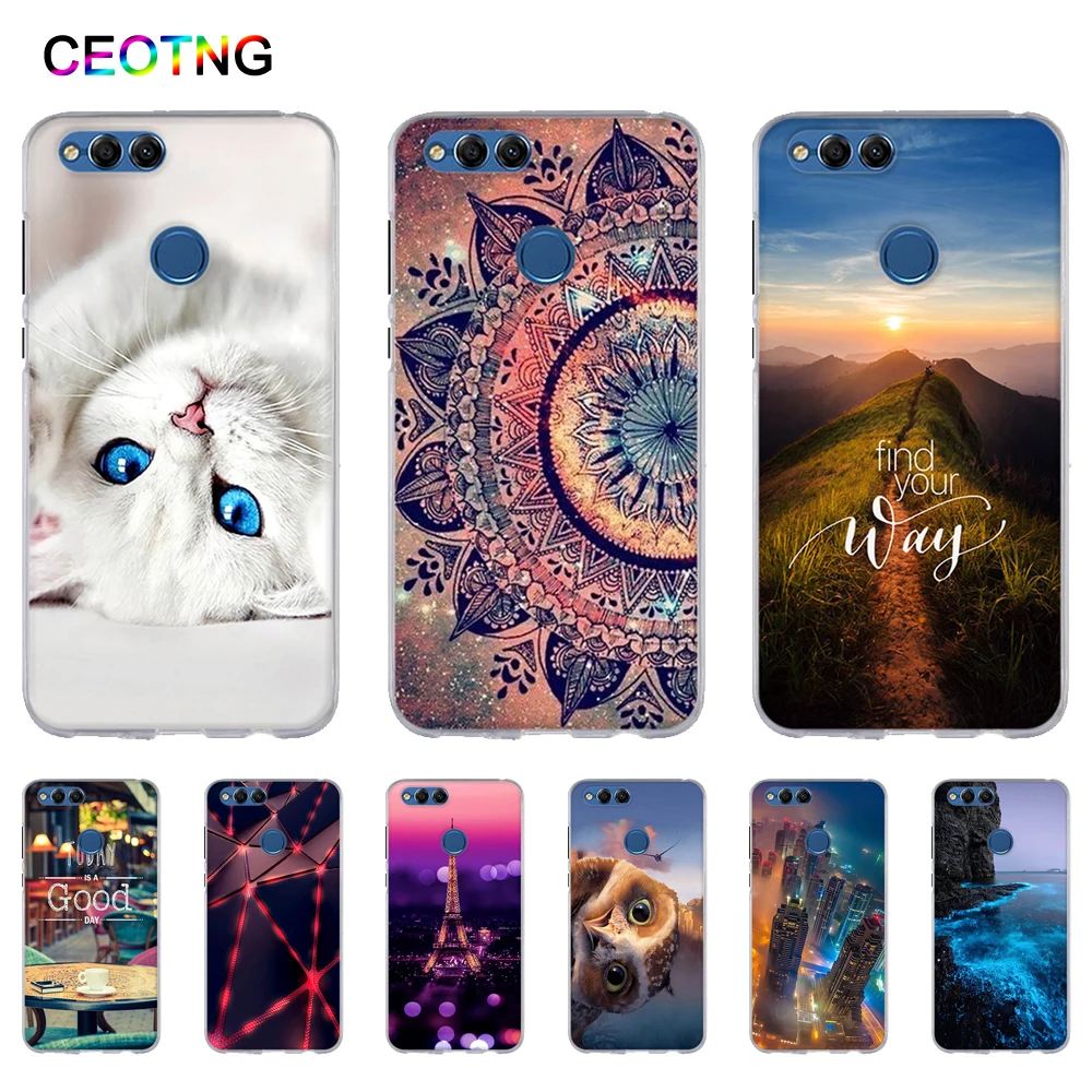 

TPU Case For Huawei Honor 7X Case Soft Silicone Back Phone Cover For Huawei Honor 7 X BND-L21 BND-L22 BND-AL10 Cover Shells Bags