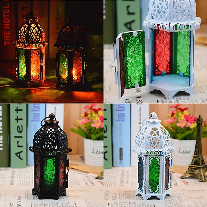 Black/White  Moroccan Lantern Tea Light Lamp Votive Candle Holder Box Hanging Home Decor 2019  Newest