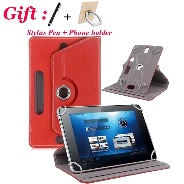 

Universal Cover for BQ Aquaris M10 Ubuntu Edition/Tesla 2 W10 10.1 Inch Tablet PU Leather Stand Case with Camera Hole Free +gift