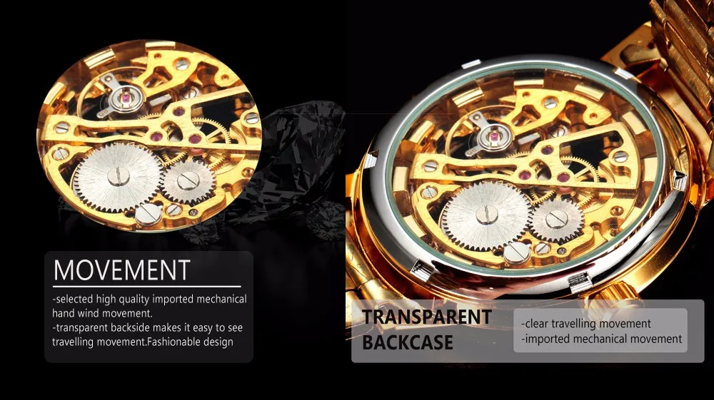 SEWOR полностью из нержавеющей стали золотые часы для мужчин дизайнерские мужские s часы лучший бренд класса люкс Скелет механические часы мужские Relogio