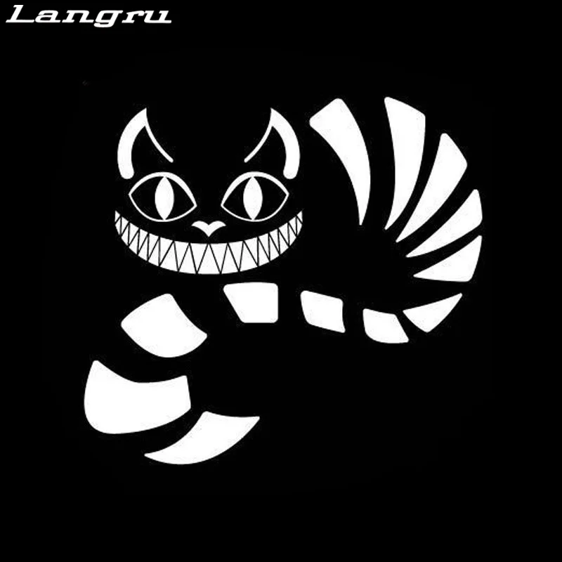 Langru VAlice In Wonderland Чеширский кот Виниловая наклейка для стайлинга автомобиля модные