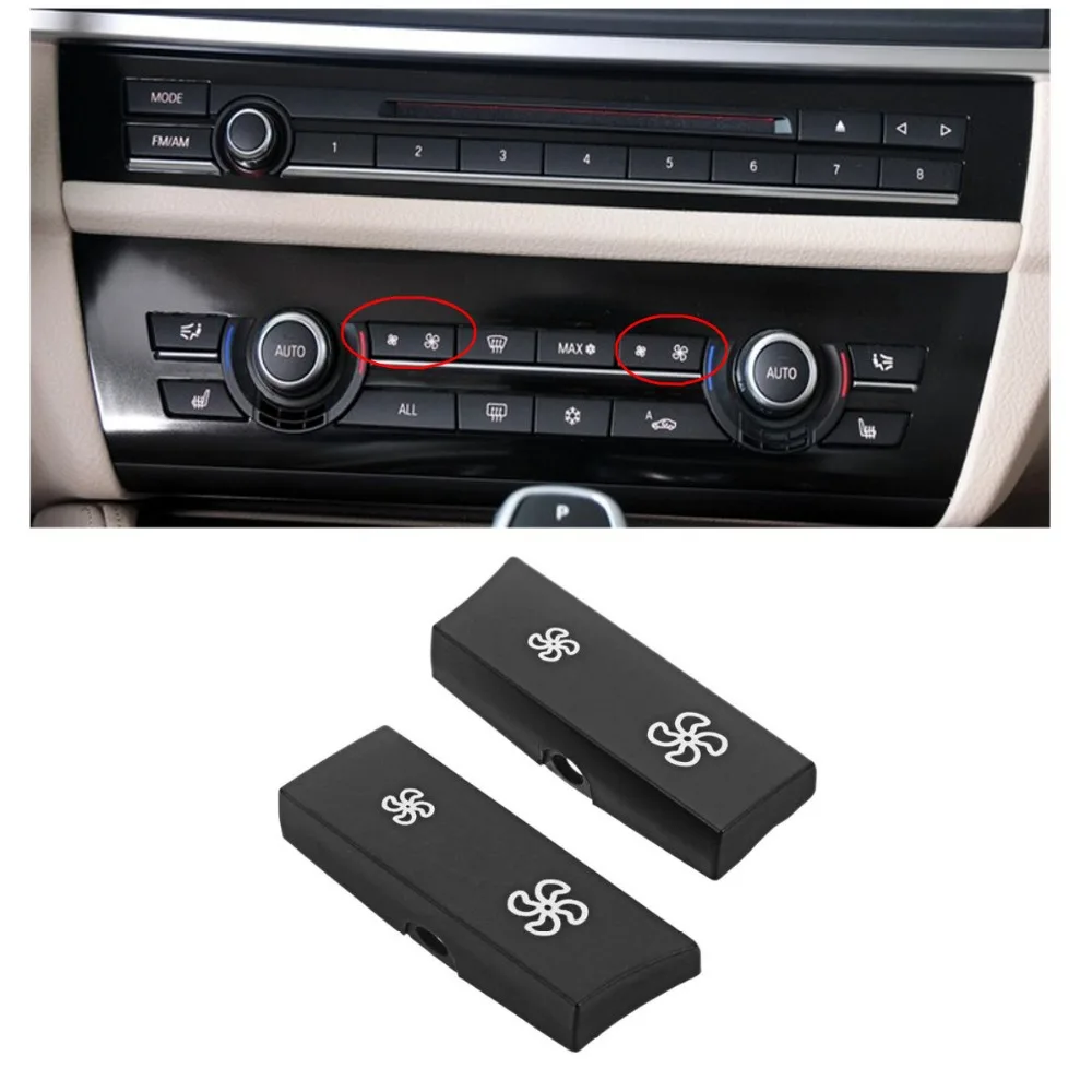 

Pair Car Heater Climate Control Switch Fan Button Cap Cover Protective Cap Auto Replacement Interior Accessories for BMW F10 F11