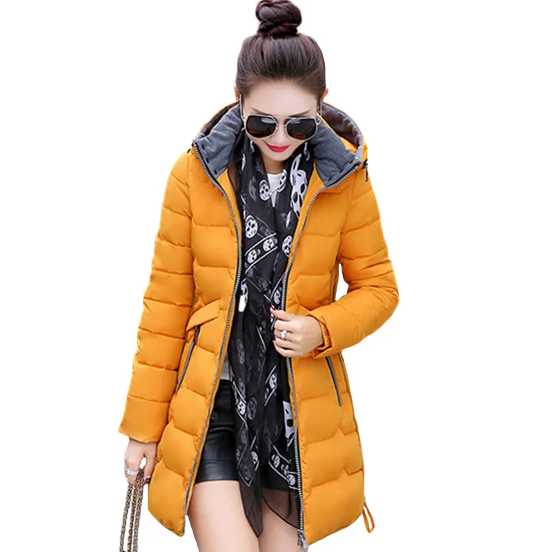 Le army À Black Chaud 2018 Taille red Capuchon Green Plus Green Long dark Vers Coton D'hiver Vestes Parkas Mode Femmes La Nouvelle Minceur Slim De Ky252 dark Épais yellow Bas Blue Manteau FaHtqwg