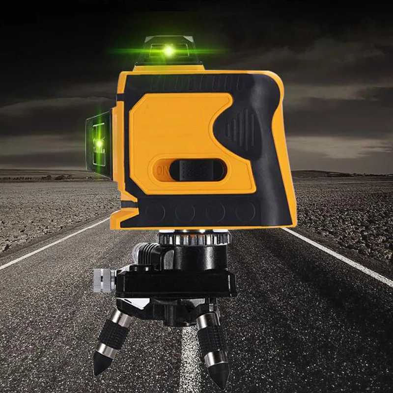 

12Lines 3D Laser Level Automatically Levels 360 Degree Horizontal and Vertical Cross Levels Indoor and Outdoor Detectors