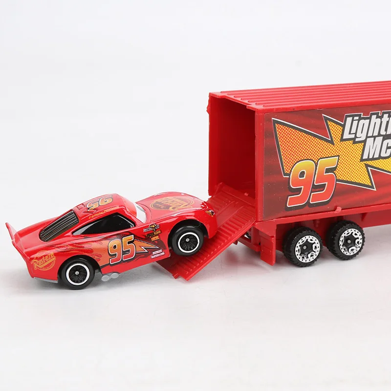 7 шт./компл. Disney Pixar Cars 3 Toys Lightning McQueen Jackson Storm Mater Mack Uncle Truck 1:55 литая под давлением