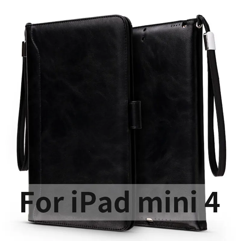 Для Fundas Apple iPad 2/3/4 mini 1 2 3 4 роскошный бизнес Pocketbook PU флип-чехол с подставкой Умный Магнитный чехол для сна - Цвет: 6