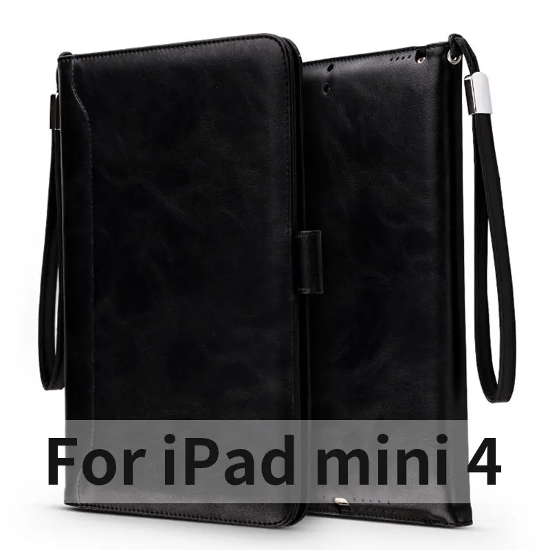 6 Для Fundas Apple iPad 2/3/4 mini 1 2 3 4 роскошный бизнес Pocketbook PU флип-чехол с подставкой Умный Магнитный чехол для сна - Цвет: 6