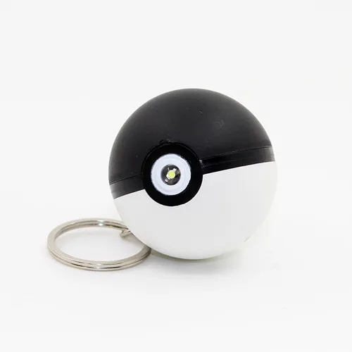 Модная Игра Пикачу светодиодный брелок Pokeball мяч сумка брелоки команда Покемон дети косплей игрушки подарки на Рождество и год - Цвет: Черный