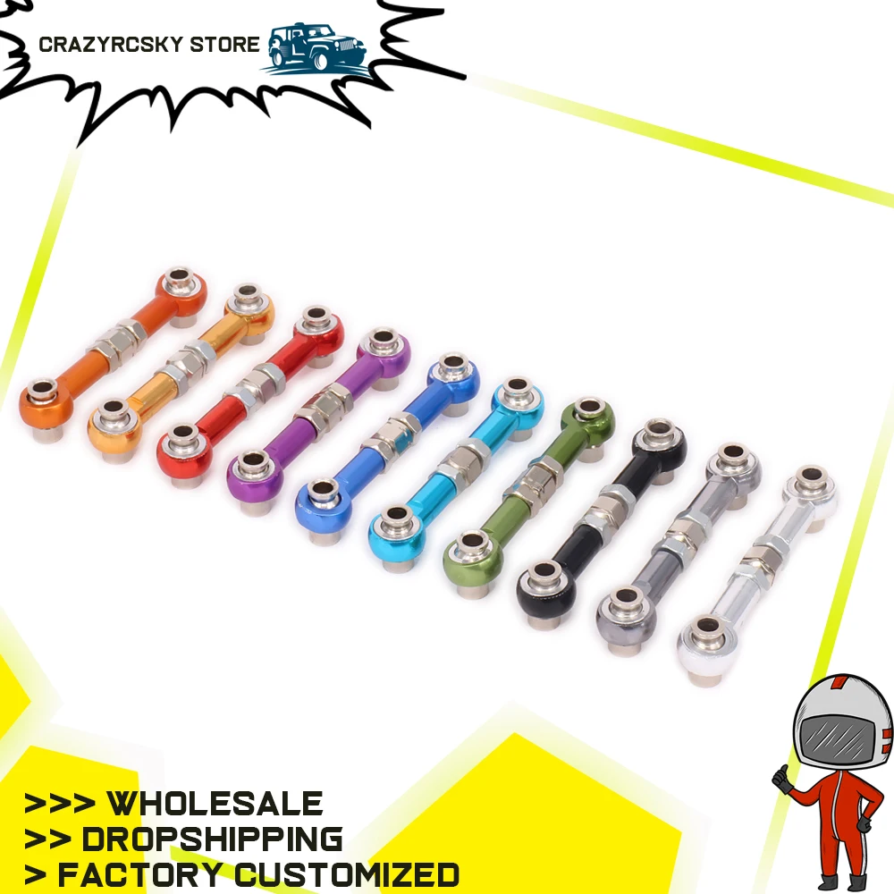

Alloy Adjustable Steering Tie Rod Turn Buckles For Rc Hobby Car 1/10 HPI WR8 Series Flux 107905 Upper Arm Set Pull-Push Rod