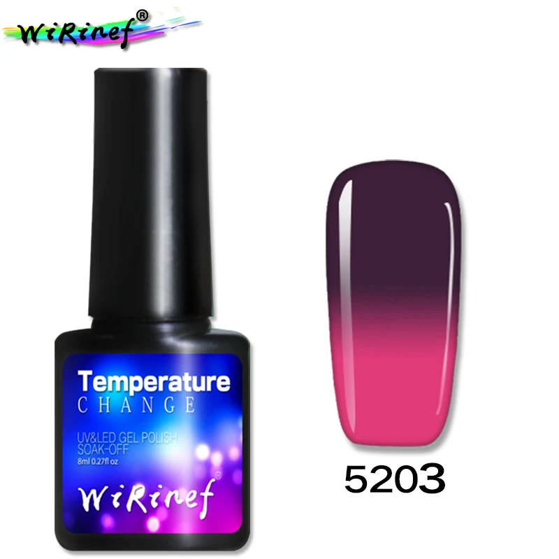 WiRinef полуперманентный УФ-гель с термостойким гелем для ногтей, Гель-лак для ногтей, меняющий цвет, маникюрный клей - Цвет: 5203