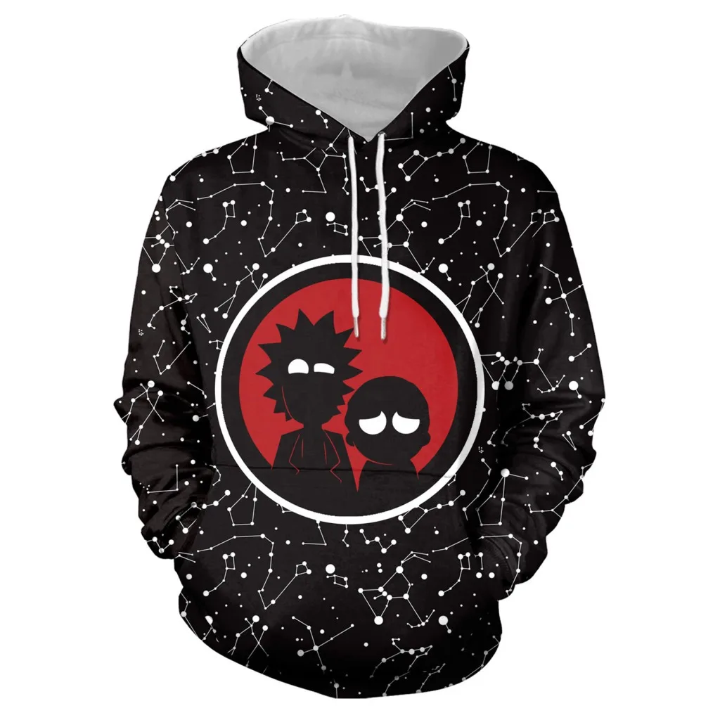 Women Hoodies RICK and MORTY Print Hoodie with Hat Women Loose Sweatshirt Pullover Sudaderas 