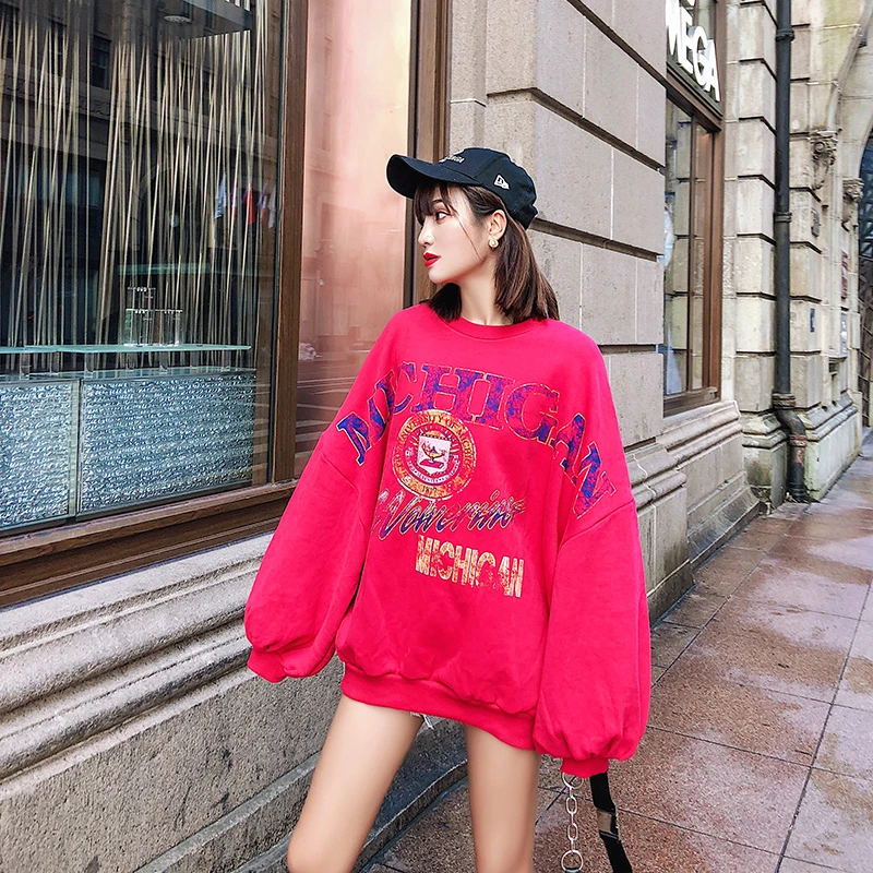 Terciopelo rojo kpop ropa serpiente imprimir harajuku amor Rosa invierno mujer blusas tumblr coreano hoodies bts suga|Sudaderas y sudaderas| - AliExpress