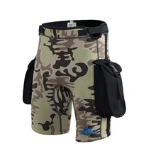 Камуфляжный гидрокостюм шорты брюки мужские купальники с карманами для подводного плавания