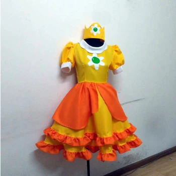 

Super Mario Princess Daisy Cosplay Costume Women Cosplay dress custom made