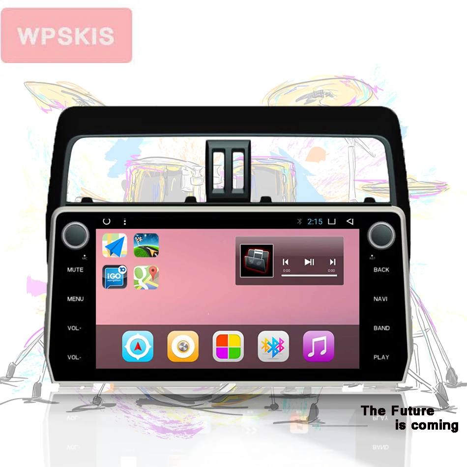 Best 2 din Android 8.1 CAR Audio DVD player FOR TOYOTA PRADO 2018 gps car Multimedia head device unit receiver support 3/4G BT camera 1