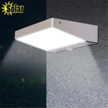 Горячая 4 Вт 600LM 48 Solar Power LED Street Light PIR Motion Sensor Light Сад Безопасность Лампы Открытый Уличный Водонепроницаемый Стены огни