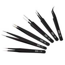 6 шт./компл. пинцеты антистатические 10-15 безопасные антистатические паяльные инструменты для пинцета для паяльной станции Инструменты для ремонта