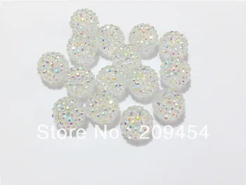 

Factory Price 22mm 100pcs/lot Clear AB On The Clear Beads Rhinestone Ball Beads