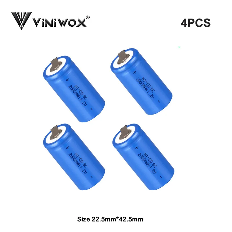 SC 1,2 V 2000mAh Ni-CD аккумуляторная батарея электроинструмент батарея для электрических инструментов Subc аккумулятор настоящий NICD аккумулятор
