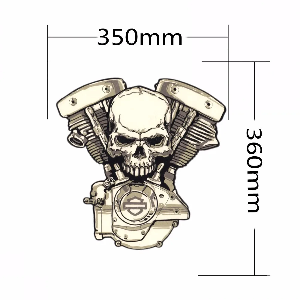 MotoPATCHES двигатель Скелет Мотоцикл Байкер нашивки для одежды вышитые железные нашивки