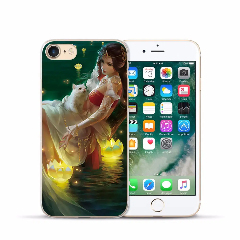 FOR iPhone 7case Painting Silicon Cover FOR Iphone 6s Soft Clear Protective TPU Back Cover FOR 4 4S 5 5S 6 7 8 Plus X XS Max XR (8)