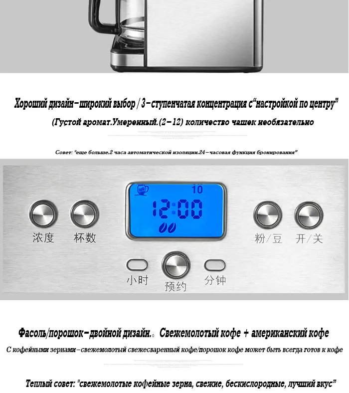 Полностью автоматическая кофемашина дробилка Американский итальянский
