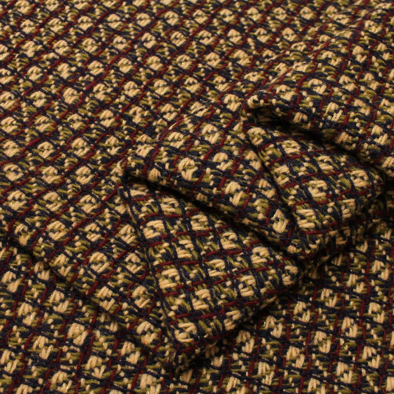 Wool Tweed Fabric Winter Woman Overcoat Fabrics The Cloth Thick Woolen