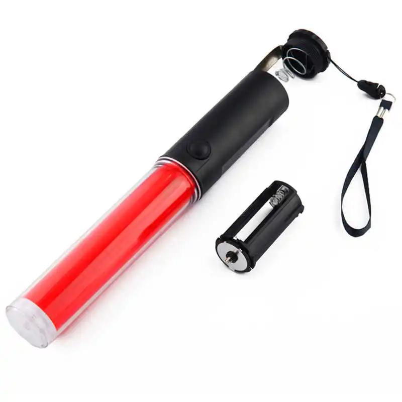 Traffic Safety 4 Modes Traffic Baton Light Fluorescent Sticks powerful led flashlight linterna frontal,use AA battery #3S25 (6)