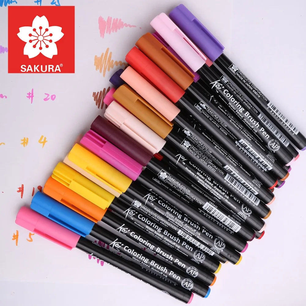 SAKURA 48 Warna Artist Lembut Kepala Sketsa Copic Marker Spidol