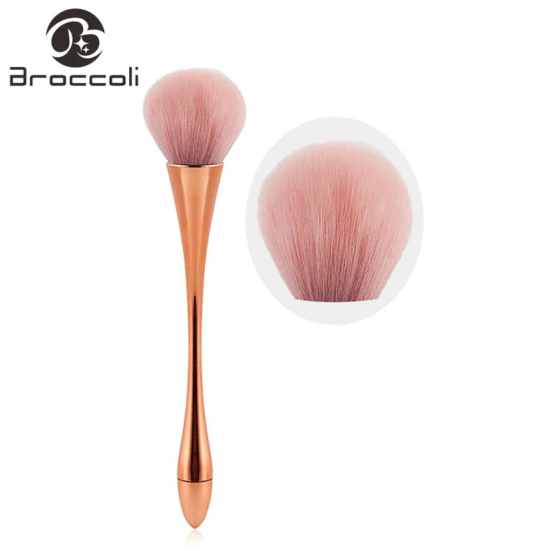 

Broccoli Rose Gold Powder Blush Makeup Brushes For Shading Foundation Base Contour Highlighter Make Up Brush Bronzer Concealer