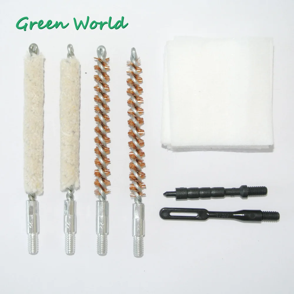 

Green World 31pcs/lot .22cal Rifle Pistol Gun Cleaning Kit Thread 8-32