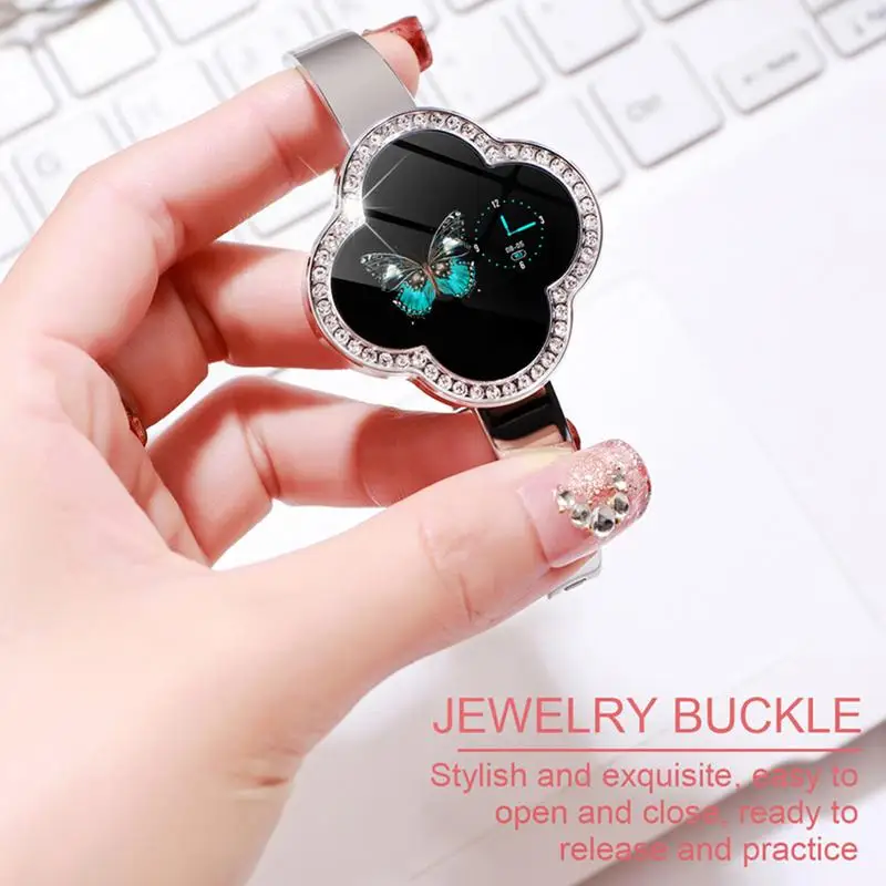 

Women Smart Watch Sports IP67 Luxury Blood Pressure Heart Rate Monitor Fitness Tracker Gifts For Mother Girlfriend Android iOS