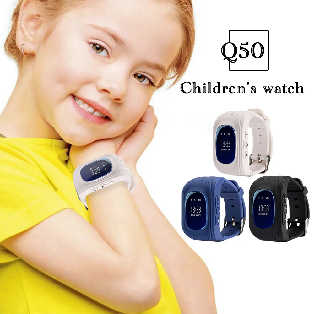 Timethinker Q50 Smart Watches Kids GPS Watch SOS SIM Card Relogio Child Smartwatch Anti-lost Spanish Baby Wristwatch vs Q90 Q60