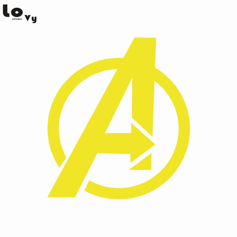 80s superhero the avengers logo vinyl wall sticker for kids room