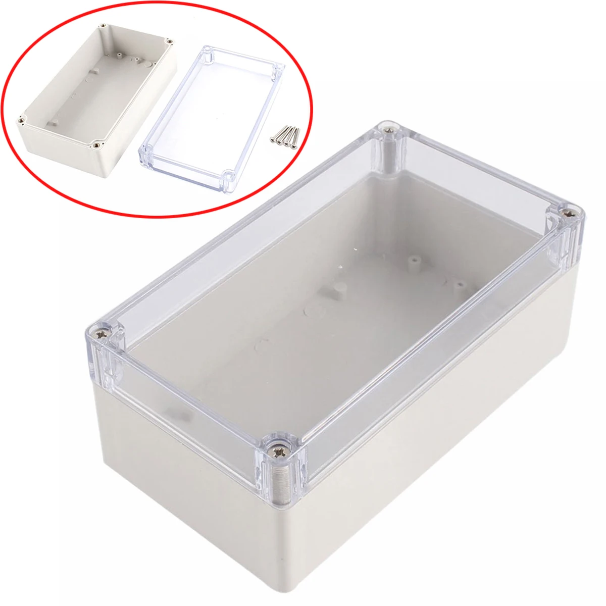 1pc Mayitr Waterproof Enclosure Case Clear Cover Plastic DIY Electronic Project Instrument Box 158mmx90mmx60mm