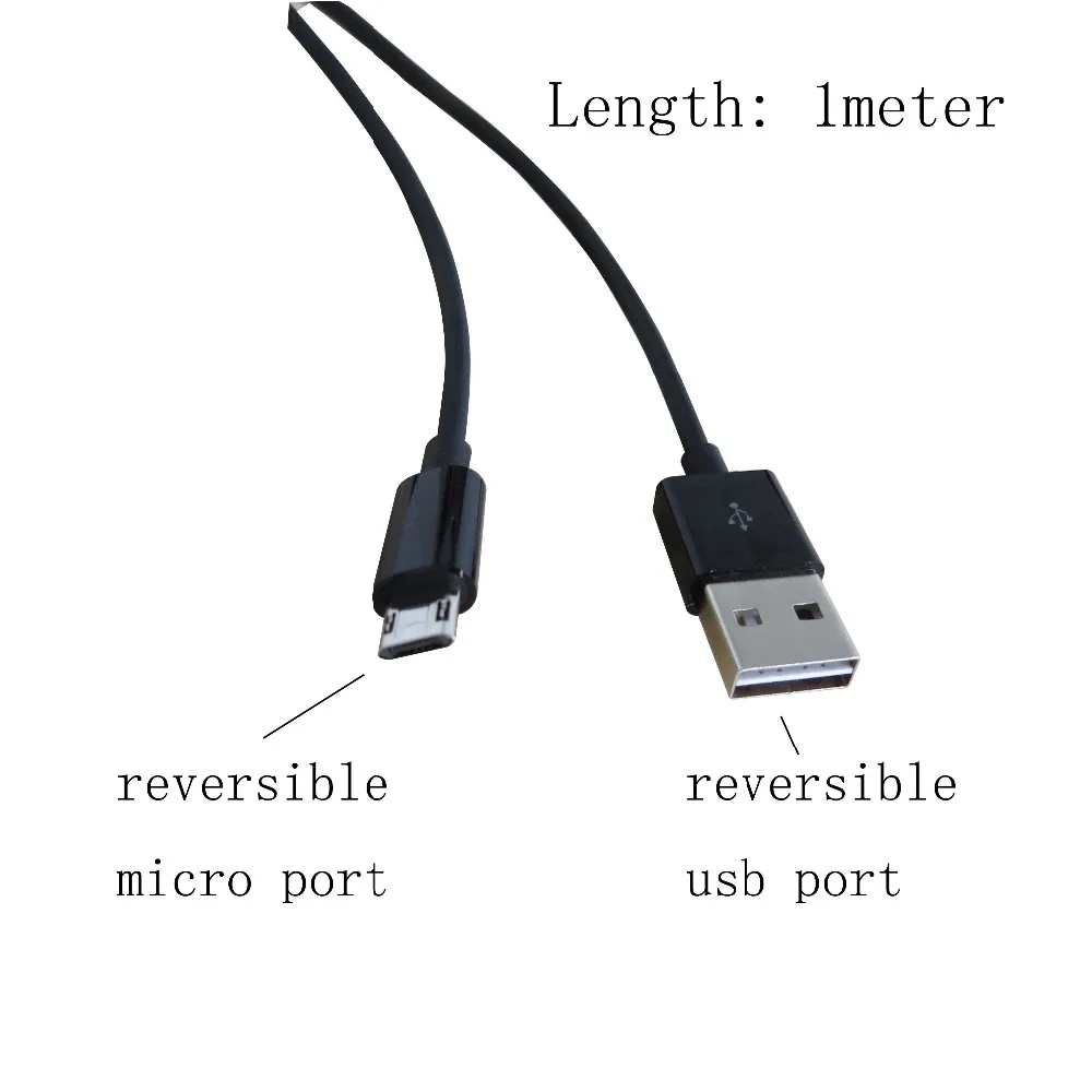 

1meter 3ft Reversible Micro USB Cable Double Sided Charging for android phones and tablets